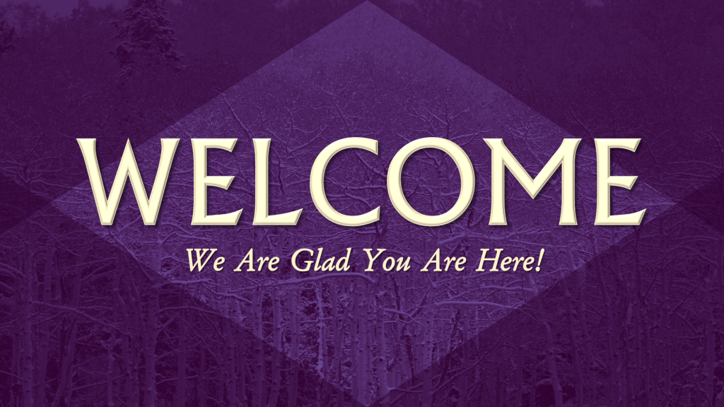 Purple Welcome   Glenpoolchurchofchristcom